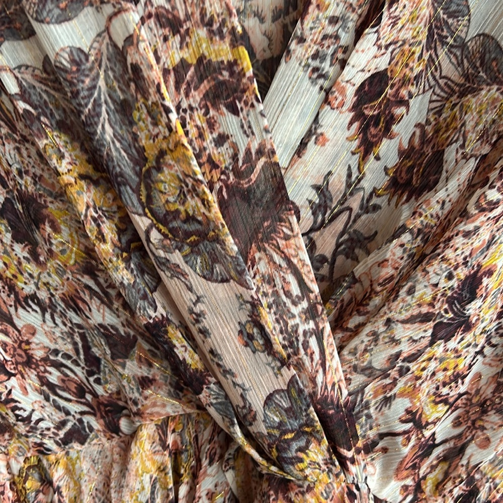 BCBG  Multicolor Floral Long Sleeve Dress